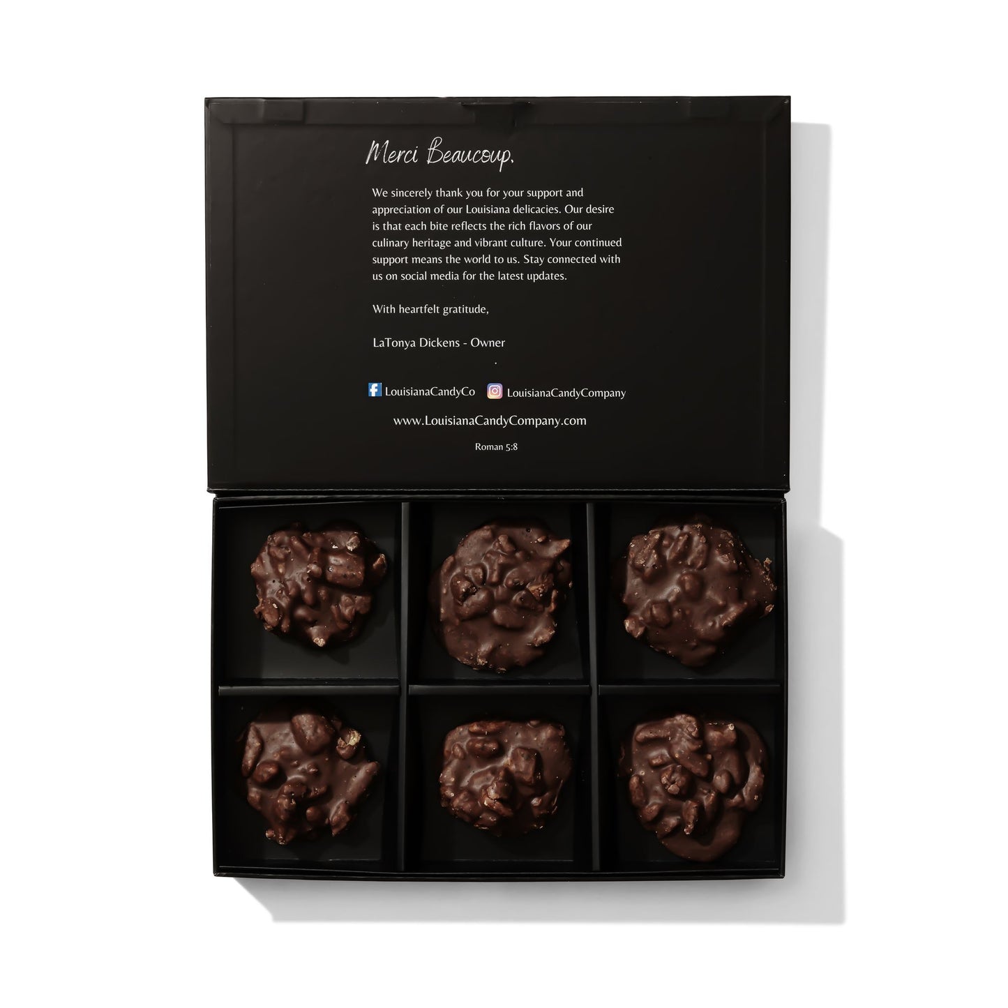 Dubai Chocolate Pralines – 6 Individually Wrapped (2 oz each)