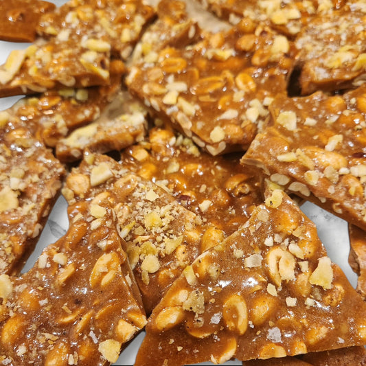 Bananas Foster Peanut Brittle